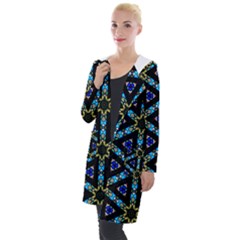 Stained Glass Pattern Church Window Hooded Pocket Cardigan