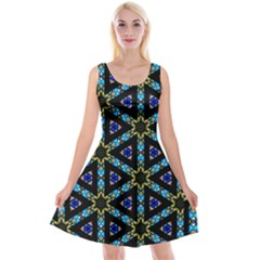 Stained Glass Pattern Church Window Reversible Velvet Sleeveless Dress