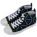 Stained Glass Pattern Church Window Women s Mid-Top Canvas Sneakers View2