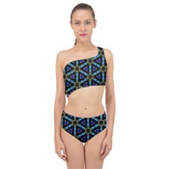 Stained Glass Pattern Church Window Spliced Up Two Piece Swimsuit