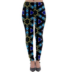 Stained Glass Pattern Church Window Lightweight Velour Leggings