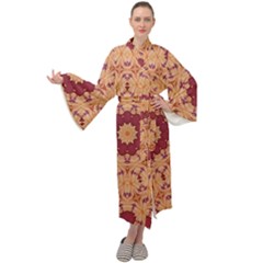 Abstract Art Abstract Background Brown Maxi Velour Kimono