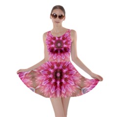 Flower Mandala Art Pink Abstract Skater Dress by Simbadda