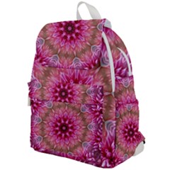 Flower Mandala Art Pink Abstract Top Flap Backpack by Simbadda