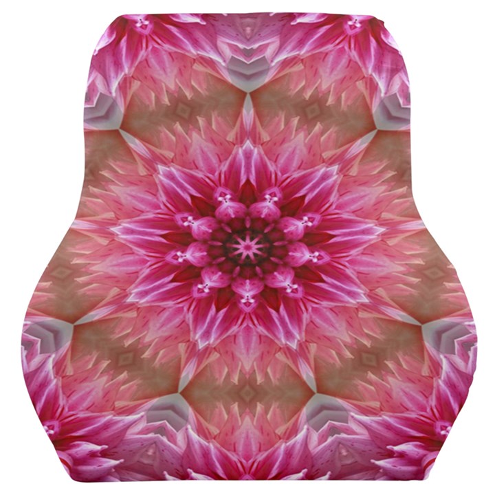 Flower Mandala Art Pink Abstract Car Seat Back Cushion 