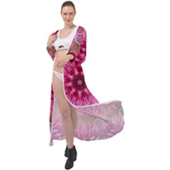 Flower Mandala Art Pink Abstract Maxi Chiffon Beach Wrap