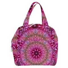 Flower Mandala Art Pink Abstract Boxy Hand Bag by Simbadda