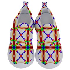 Rainbow Pattern Pattern Texture Kids  Velcro No Lace Shoes by Simbadda