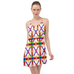 Rainbow Pattern Pattern Texture Summer Time Chiffon Dress