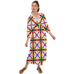 Rainbow Pattern Pattern Texture Grecian Style  Maxi Dress