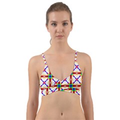 Rainbow Pattern Pattern Texture Wrap Around Bikini Top