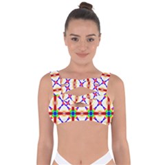 Rainbow Pattern Pattern Texture Bandaged Up Bikini Top