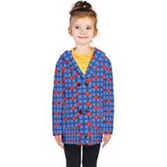 Pattern Seamless Design Texture Kids  Double Breasted Button Coat by Simbadda