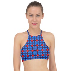 Pattern Seamless Design Texture Racer Front Bikini Top