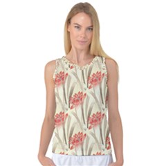 Flower Flora Leaf Wallpaper Women s Basketball Tank Top by Simbadda