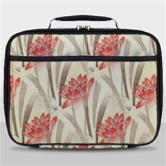 Flower Flora Leaf Wallpaper Full Print Lunch Bag by Simbadda