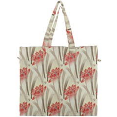 Flower Flora Leaf Wallpaper Canvas Travel Bag by Simbadda