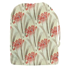 Flower Flora Leaf Wallpaper Drawstring Pouch (xxxl)