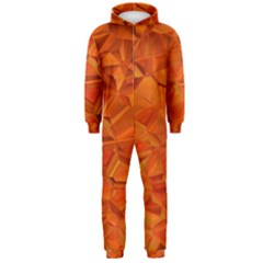 Low Poly Polygons Triangles Hooded Jumpsuit (men)  by Simbadda