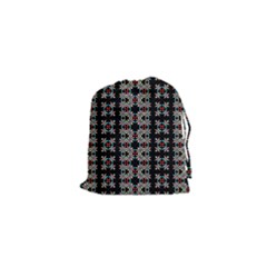 Pattern Black Background Texture Art Drawstring Pouch (xs) by Simbadda