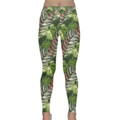 Leaves Seamless Pattern Design Classic Yoga Leggings by Simbadda