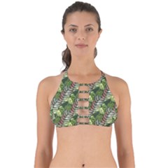 Leaves Seamless Pattern Design Perfectly Cut Out Bikini Top