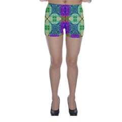 Flower Design Design Artistic Skinny Shorts by Simbadda