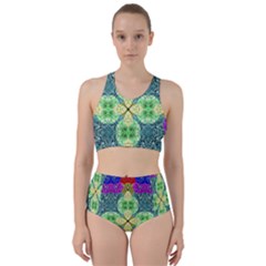 Flower Design Design Artistic Racer Back Bikini Set by Simbadda