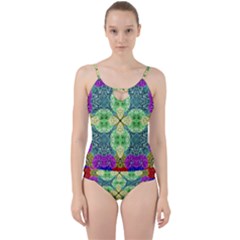 Flower Design Design Artistic Cut Out Top Tankini Set by Simbadda