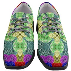 Flower Design Design Artistic Women Heeled Oxford Shoes