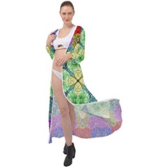 Flower Design Design Artistic Maxi Chiffon Beach Wrap by Simbadda