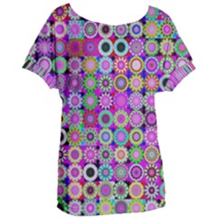 Design Circles Circular Background Women s Oversized Tee by Simbadda