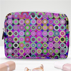 Design Circles Circular Background Make Up Pouch (medium) by Simbadda