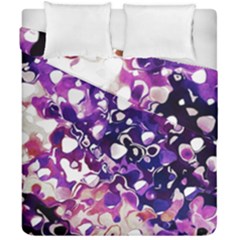 Paint Texture Purple Watercolor Duvet Cover Double Side (california King Size) by Simbadda