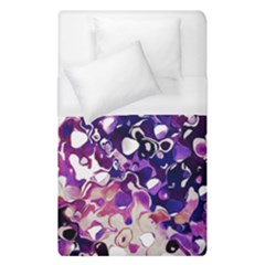 Paint Texture Purple Watercolor Duvet Cover (single Size) by Simbadda