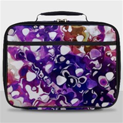 Paint Texture Purple Watercolor Full Print Lunch Bag by Simbadda