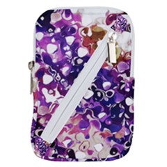 Paint Texture Purple Watercolor Belt Pouch Bag (small)