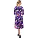 Paint Texture Purple Watercolor Ruffle End Midi Chiffon Dress View2