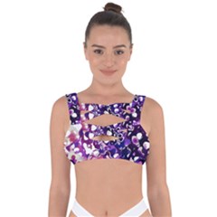 Paint Texture Purple Watercolor Bandaged Up Bikini Top by Simbadda