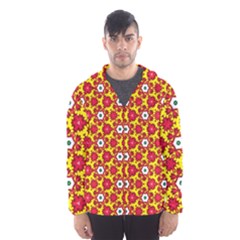 Pattern Colorful Modern Color Men s Hooded Windbreaker by Simbadda