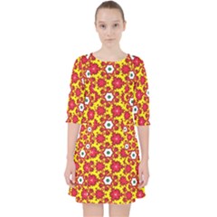 Pattern Colorful Modern Color Pocket Dress