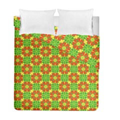 Pattern Texture Christmas Colors Duvet Cover Double Side (full/ Double Size) by Simbadda