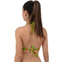 Pattern Texture Christmas Colors Halter Plunge Bikini Top View2