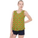 Pattern Texture Christmas Colors Bubble Hem Chiffon Tank Top View1