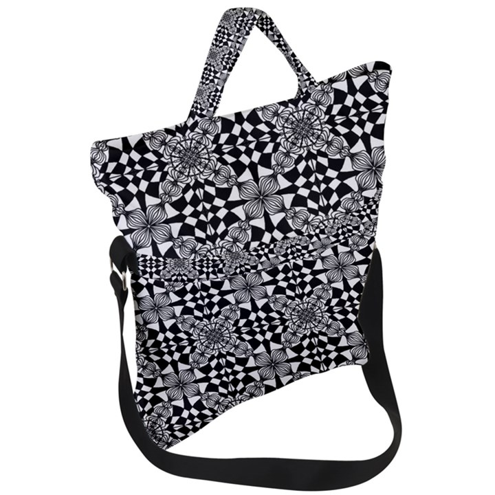 Fabric Design Pattern Color Fold Over Handle Tote Bag