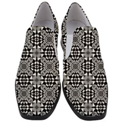 Fabric Design Pattern Color Women Slip On Heel Loafers