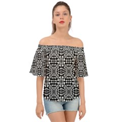 Fabric Design Pattern Color Off Shoulder Short Sleeve Top