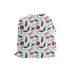 Christmas Background Drawstring Pouch (large) by Simbadda