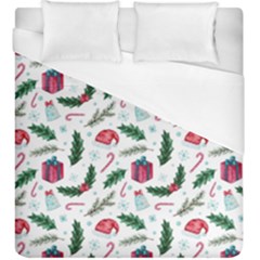 Christmas Background Duvet Cover (king Size) by Simbadda