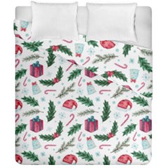 Christmas Background Duvet Cover Double Side (california King Size) by Simbadda